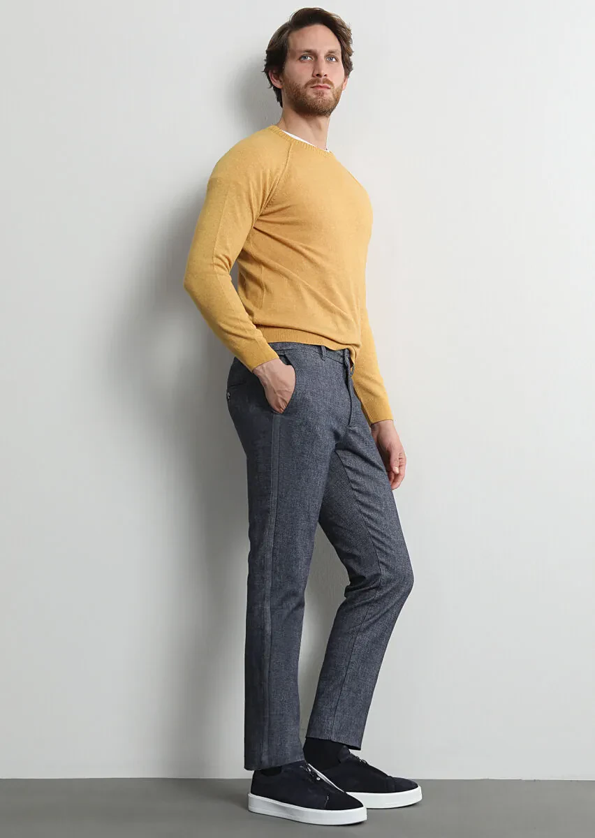 Hard Coal Weaving Regular Fit Casual Cotton Blended Trousers - 2