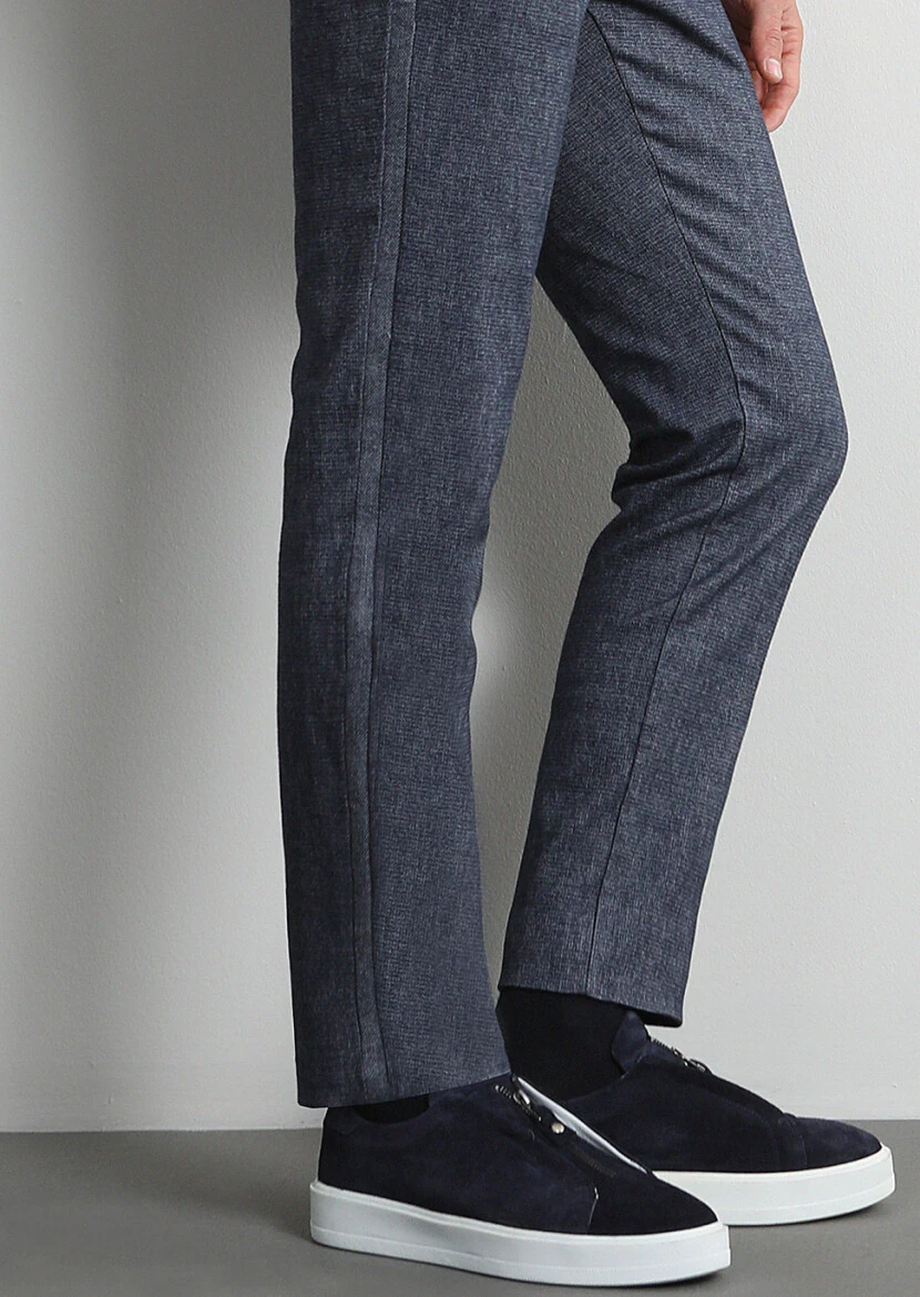 Hard Coal Weaving Regular Fit Casual Cotton Blended Trousers - 3