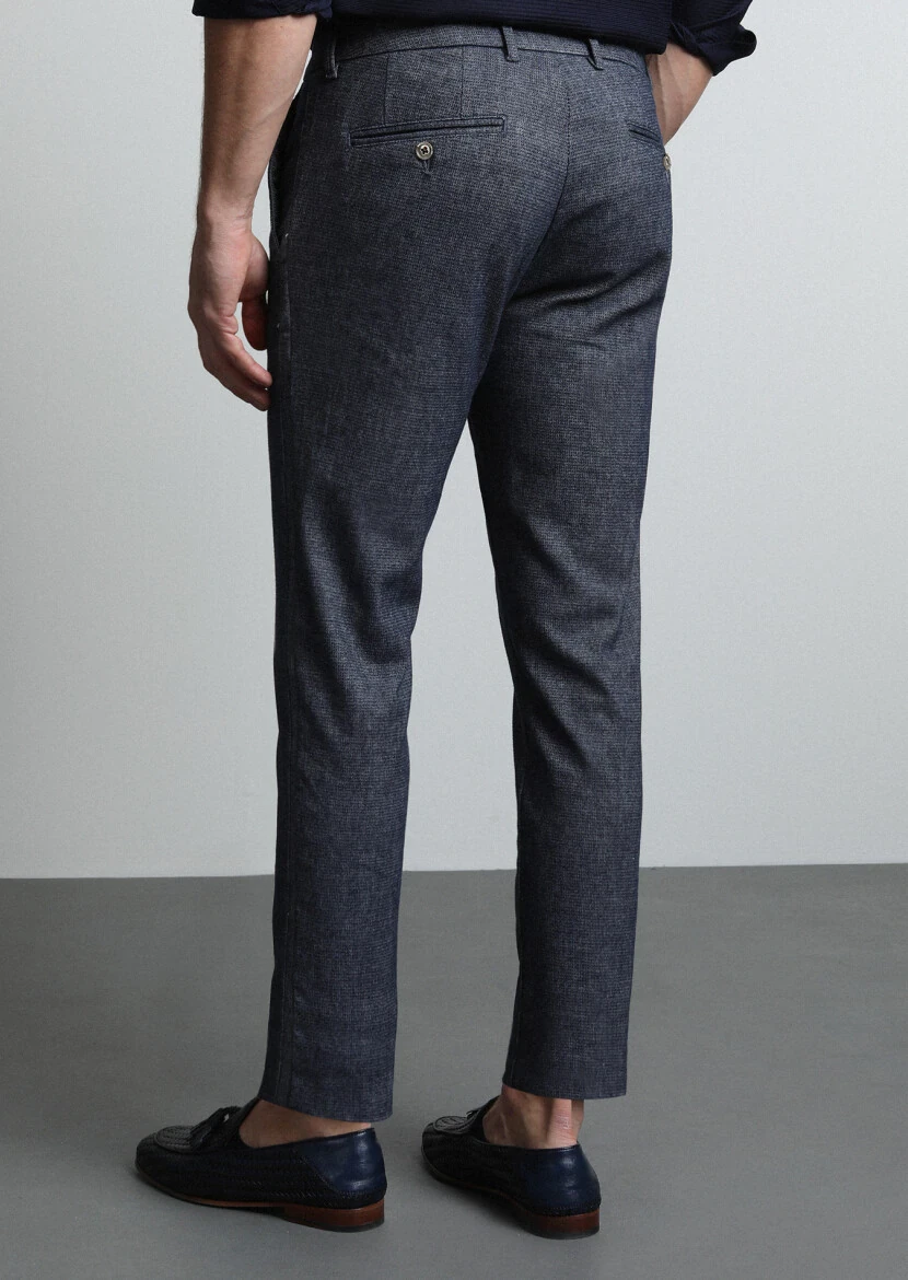 Hard Coal Weaving Regular Fit Casual Cotton Blended Trousers - 5
