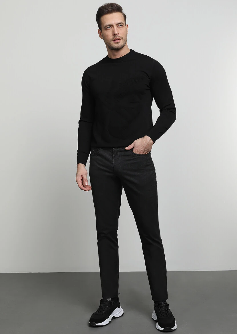 Hard Coal Weaving Slim Fit Casual Trousers - 3