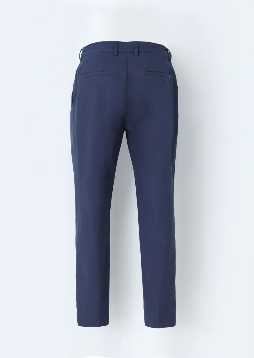 İndigo Düz Dokuma Jogging Fit Casual Pantolon - 3