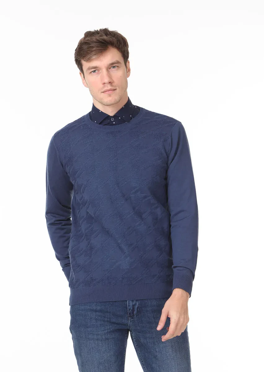 Indigo Knitwear Sweatshirt - 1