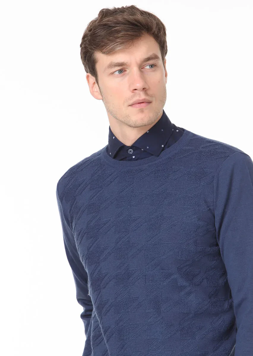 Indigo Knitwear Sweatshirt - 2
