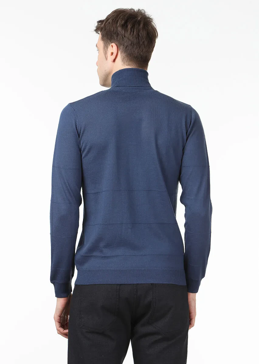 Indigo Knitwear Sweatshirt - 4