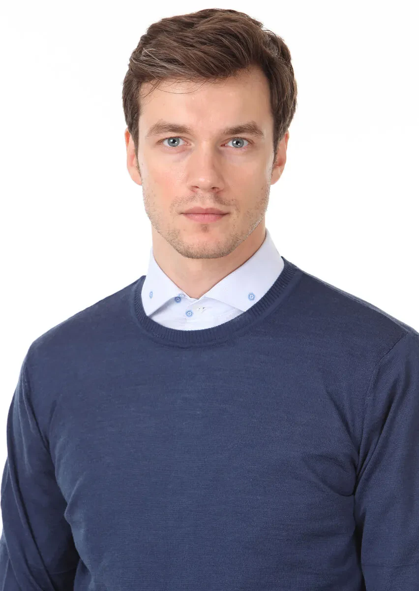 Indigo Knitwear Sweatshirt - 2