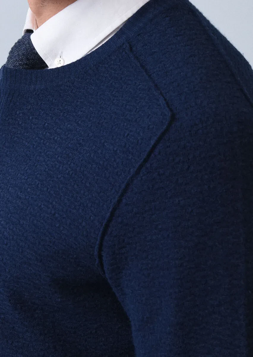 Indigo Knitwear Sweatshirt - 3