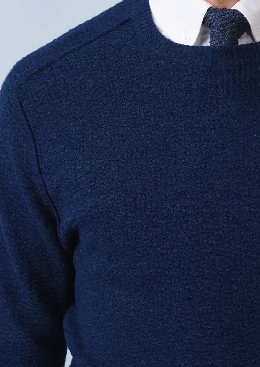 Indigo Knitwear Sweatshirt - 4