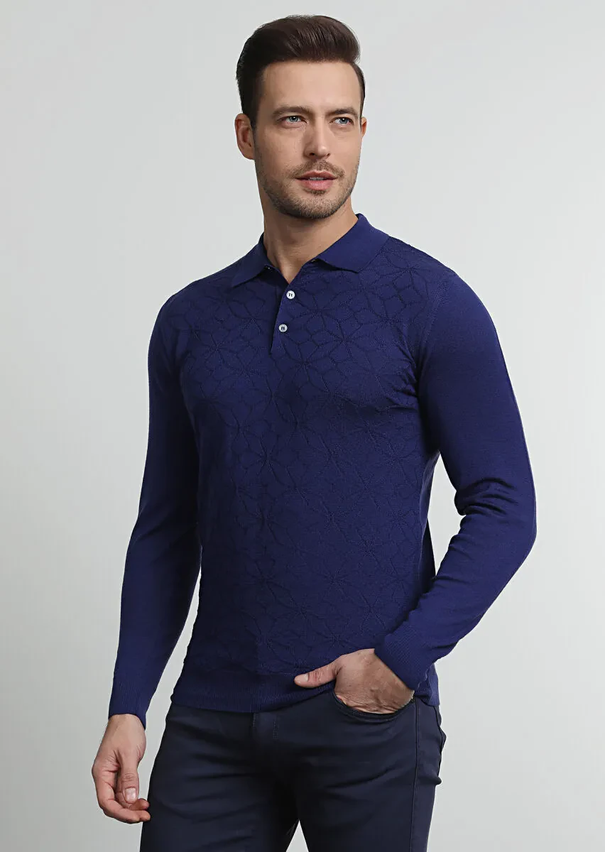 Indigo Knitwear Sweatshirt - 2