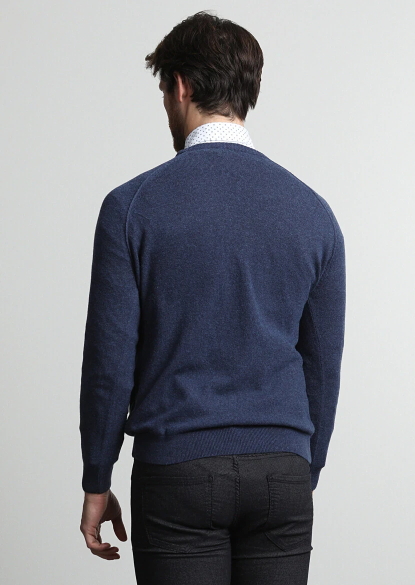 Indigo Knitwear Sweatshirt - 4