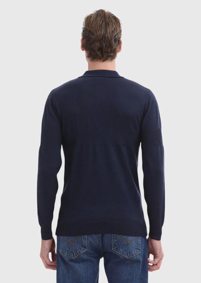 Indigo Knitwear Sweatshirt - 4