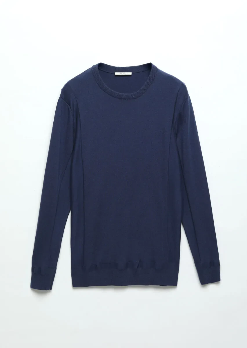 Indigo Knitwear Sweatshirt - 6