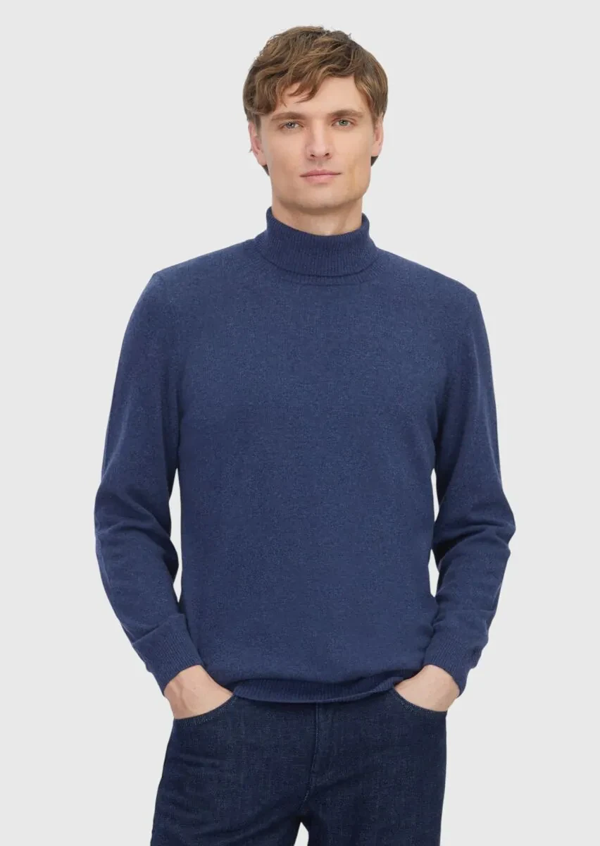 Indigo Knitwear Sweatshirt - 1