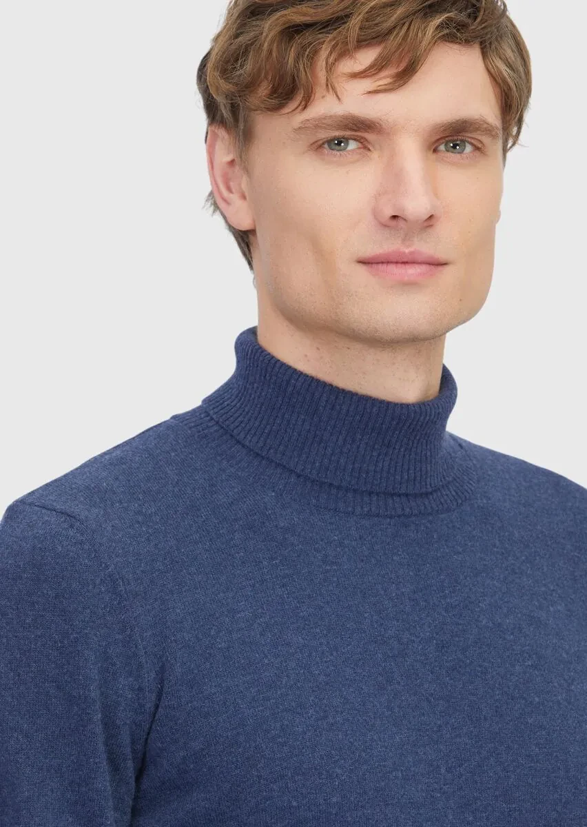 Indigo Knitwear Sweatshirt - 4