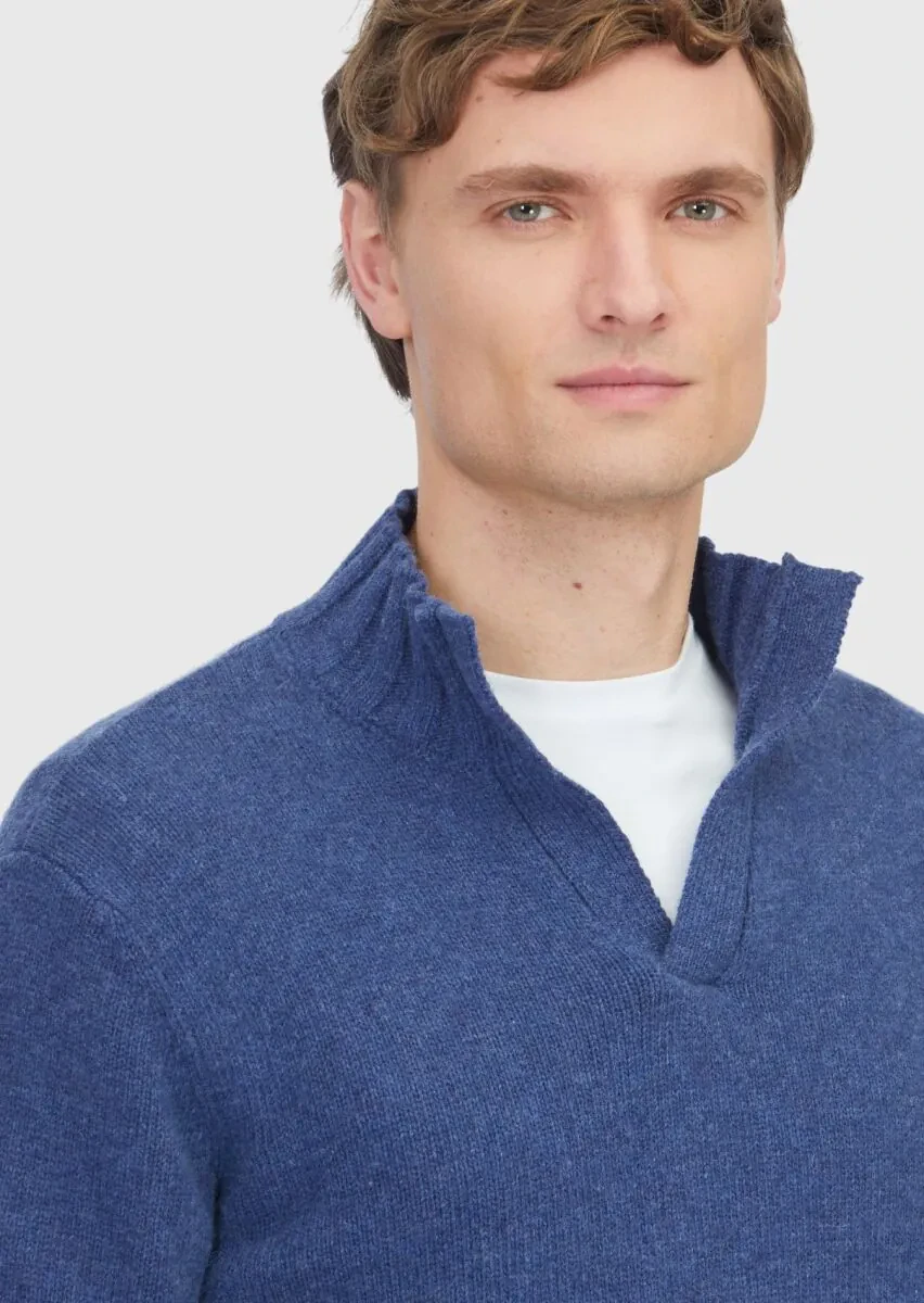 Indigo Knitwear Sweatshirt - 3