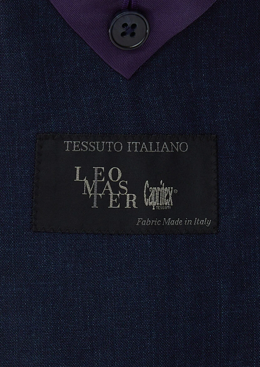 Indigo Plain Zeroweight Slim Fit 100% Linen Suit - 10