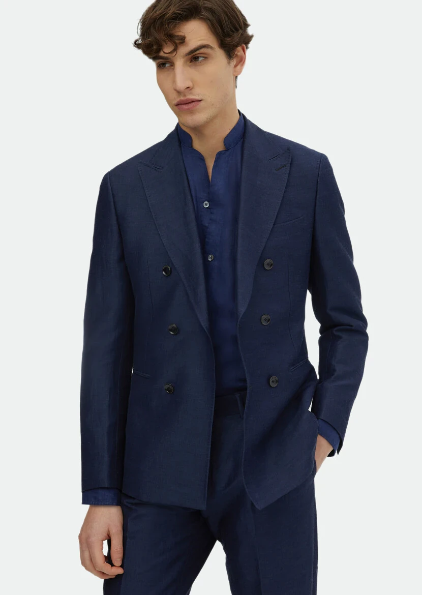 Indigo Plain Zeroweight Slim Fit Suit - RAMSEY