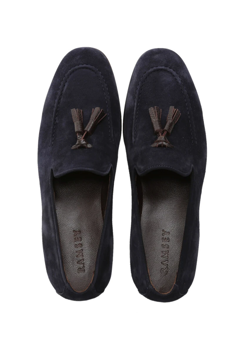 Indigo Suede Classical Loafer - 5