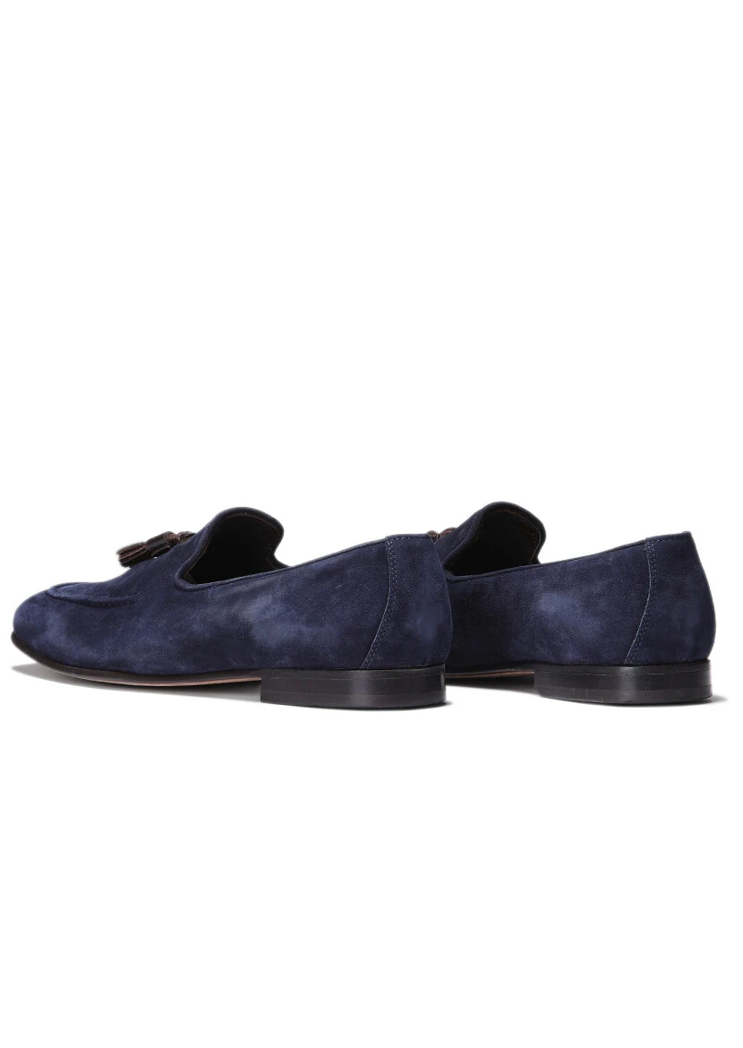 İndigo Süet Klasik Loafer - 4