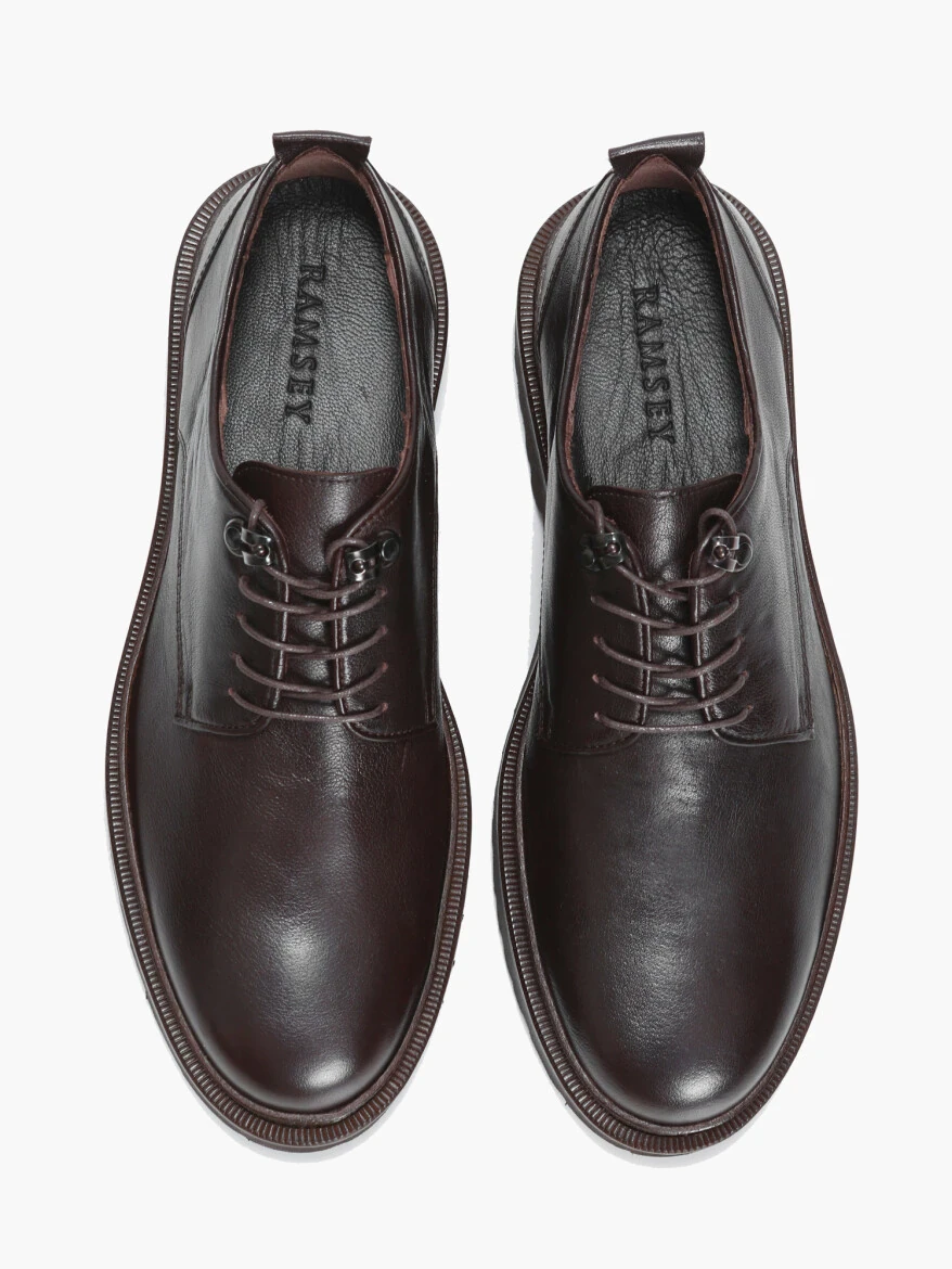 Kahverengi Deri Casual Ayakkabı - 5