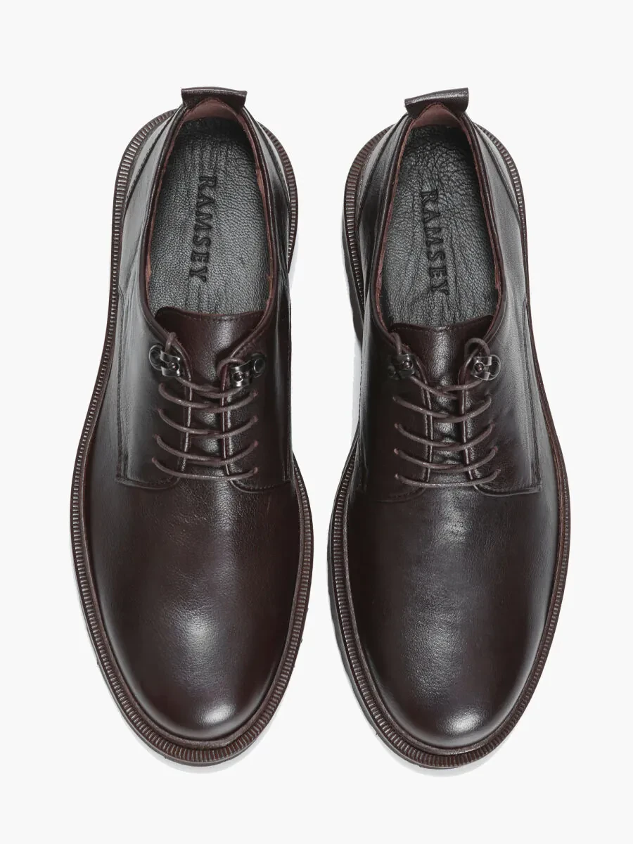 Kahverengi Deri Casual Ayakkabı - 5