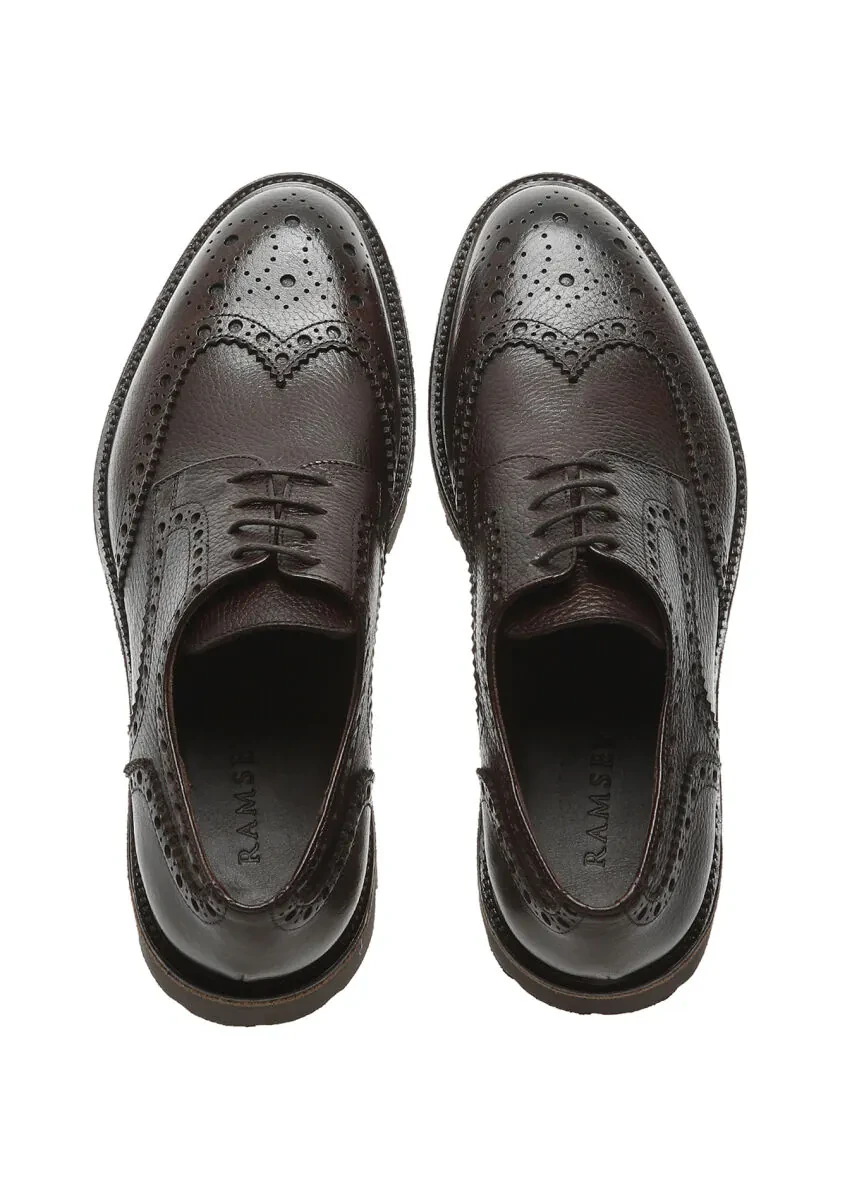 Kahverengi Deri Casual Ayakkabı - 5