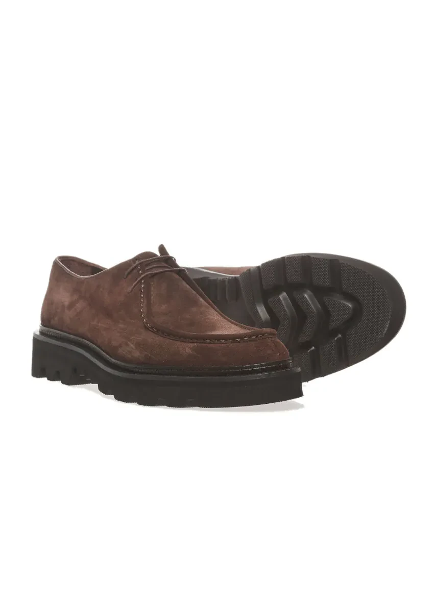 Kahverengi Deri Casual Ayakkabı - 3