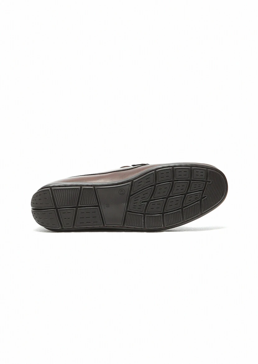 Kahverengi Deri Casual Loafer - 5