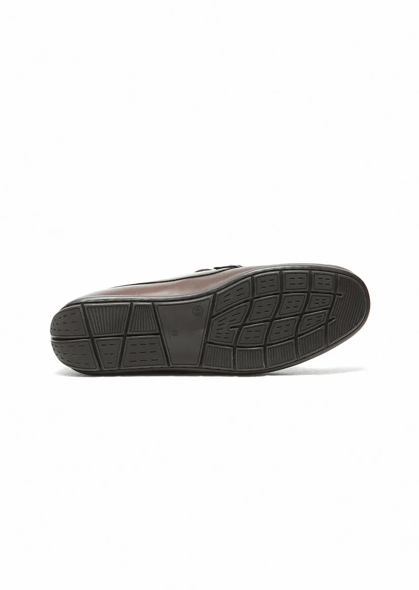 Kahverengi Deri Casual Loafer - 5