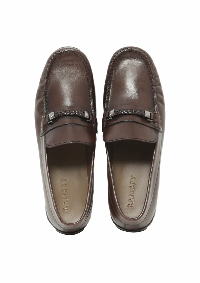 Kahverengi Deri Casual Loafer - 6