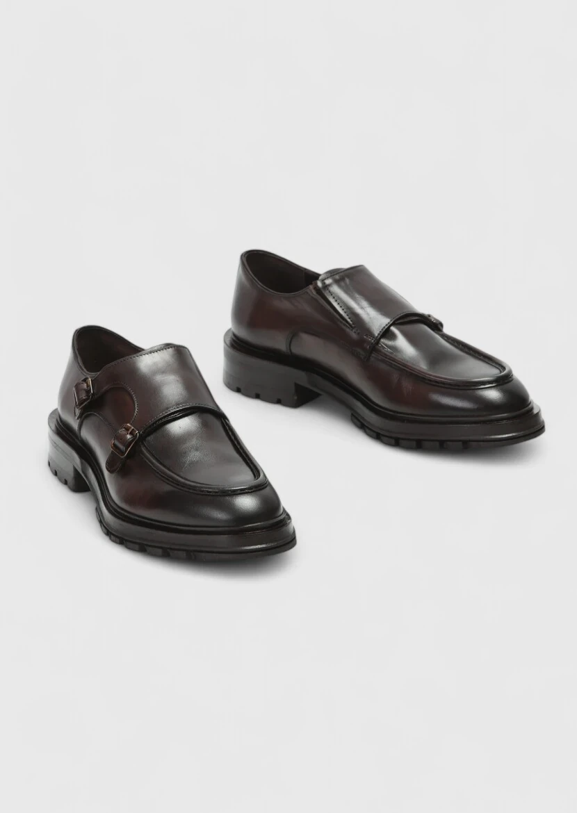 Kahverengi Deri Casual Loafer - 3