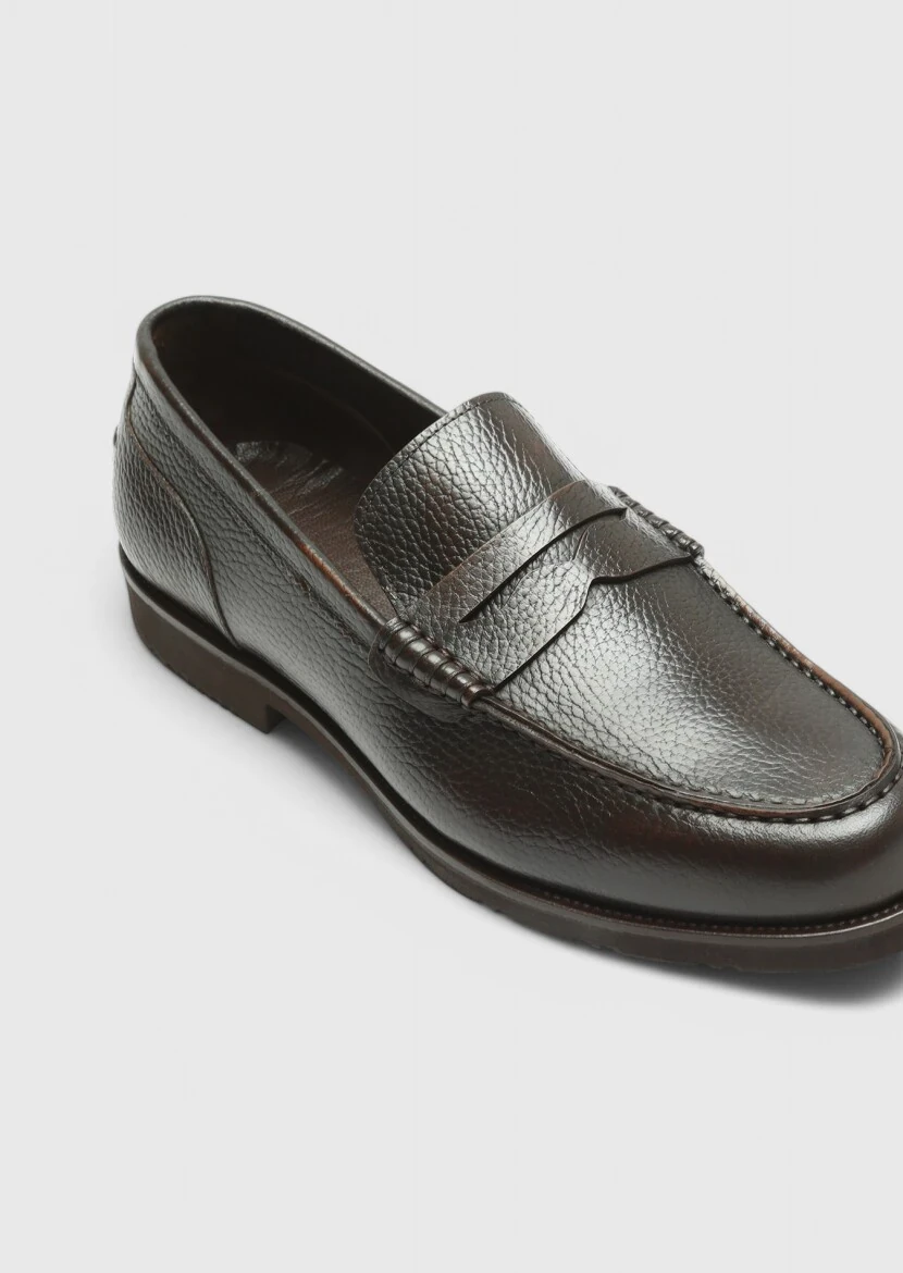 Kahverengi Deri Casual Loafer - RAMSEY