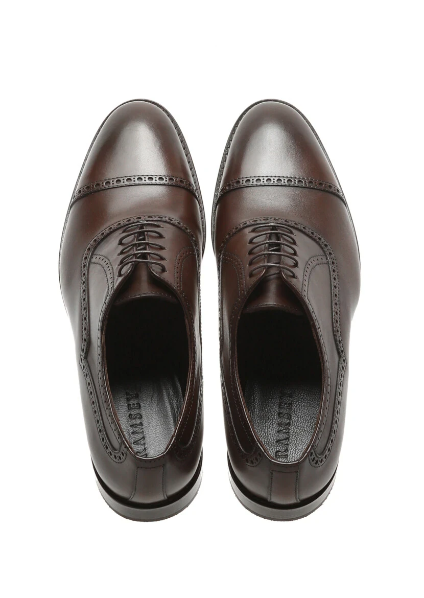 Kahverengi Deri Klasik Ayakkabı - 5