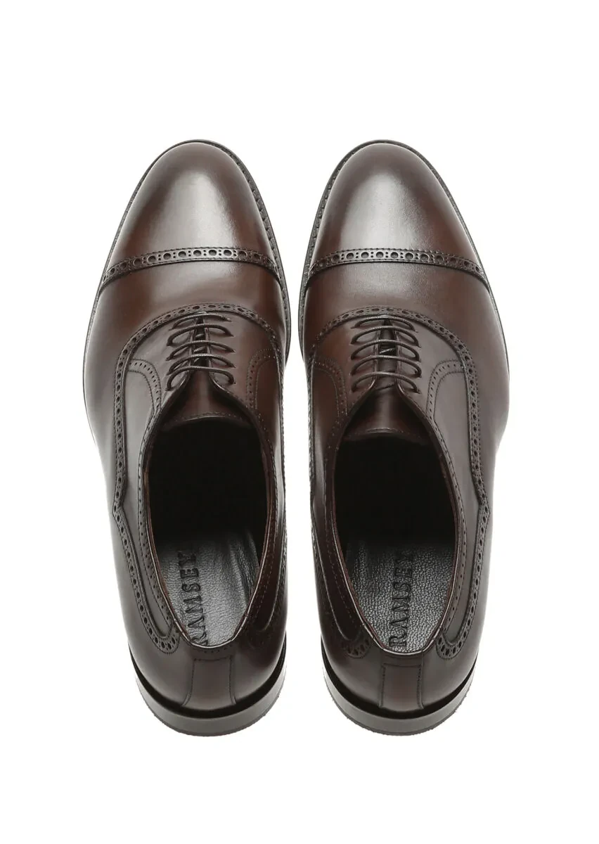 Kahverengi Deri Klasik Ayakkabı - 5