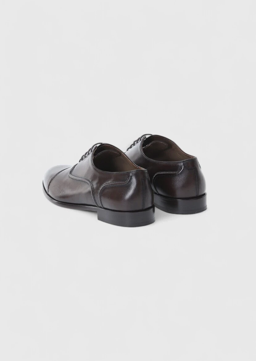 Kahverengi Deri Klasik Ayakkabı - 4