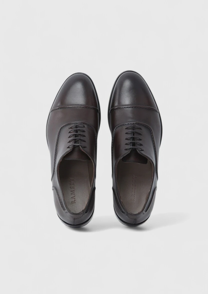 Kahverengi Deri Klasik Ayakkabı - 6