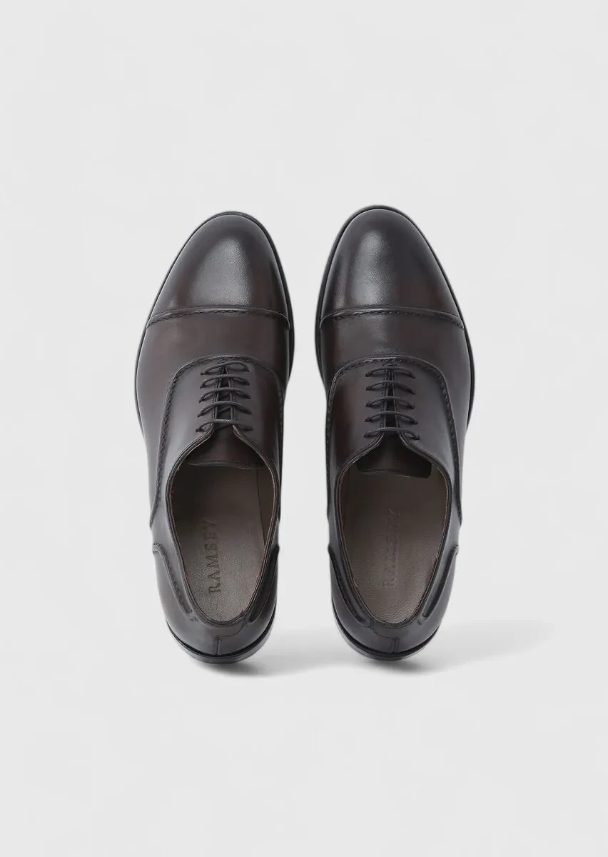 Kahverengi Deri Klasik Ayakkabı - 6