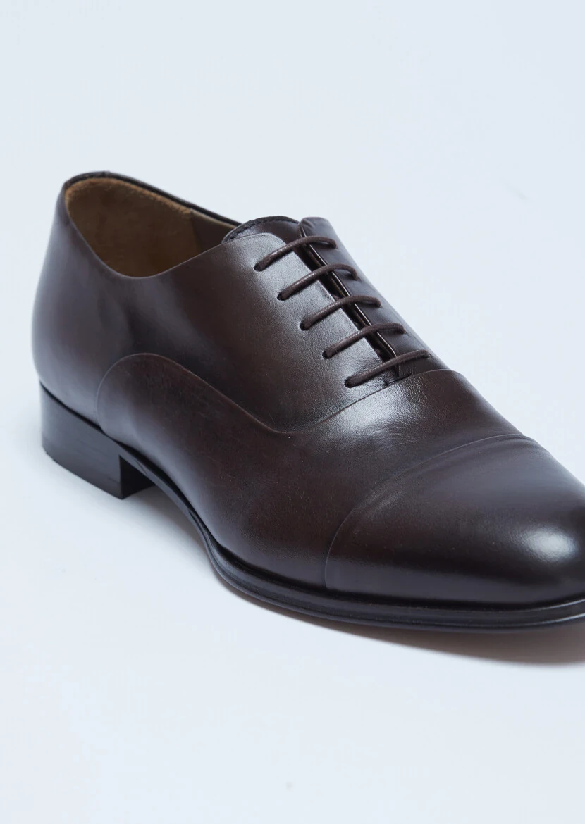 Kahverengi Deri Klasik Ayakkabı - 2