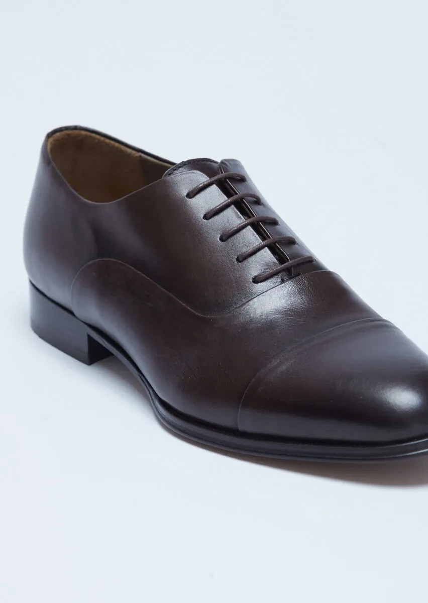 Kahverengi Deri Klasik Ayakkabı - 2