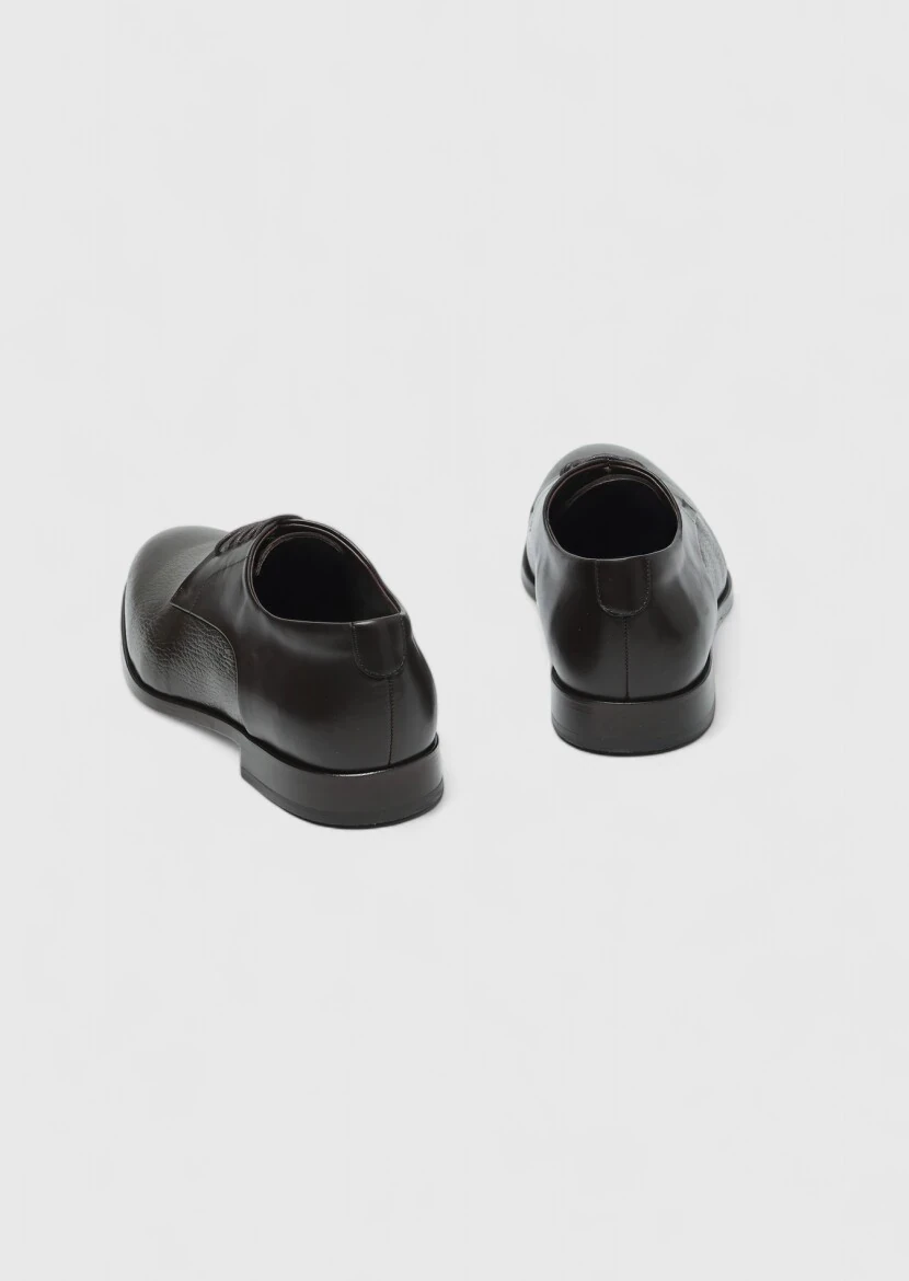 Kahverengi Deri Klasik Ayakkabı - 5