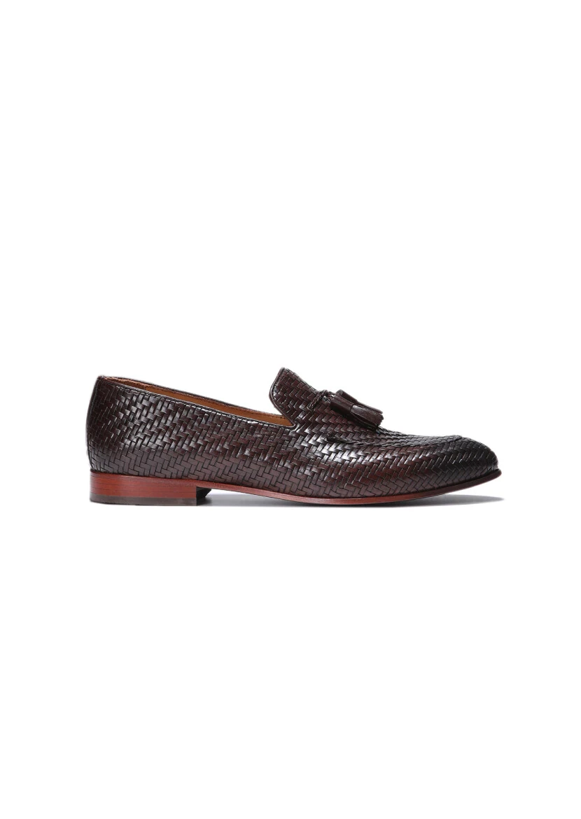 Kahverengi Deri Klasik Loafer - 1