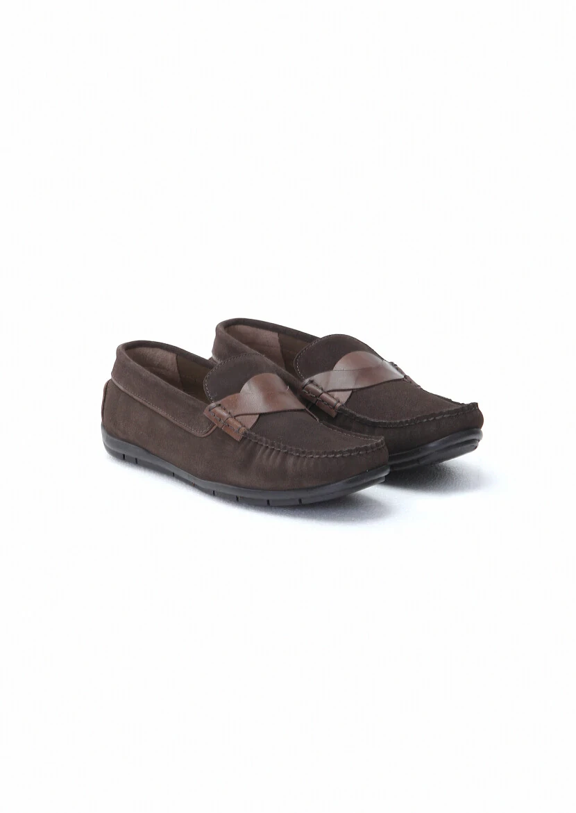 Kahverengi Süet Casual Loafer - RAMSEY