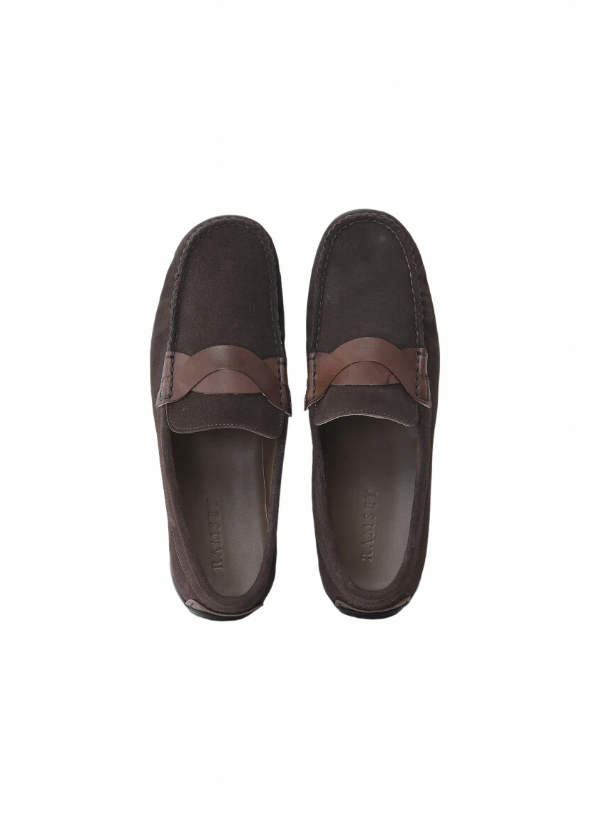 Kahverengi Süet Casual Loafer - 6