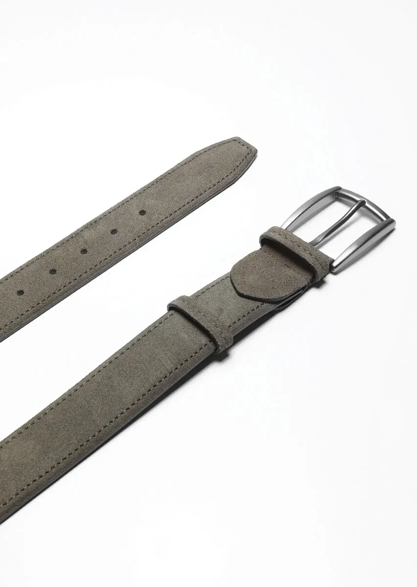 Khaki Cow Leather Belt - 1