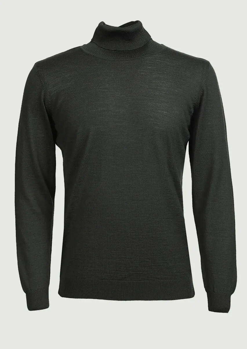 Khaki Knitwear Sweatshirt - 6