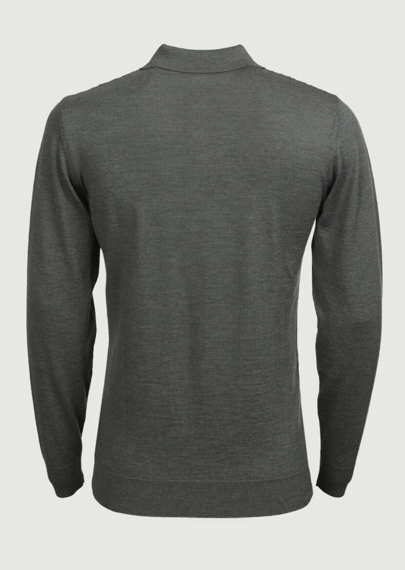 Khaki Knitwear Sweatshirt - 7