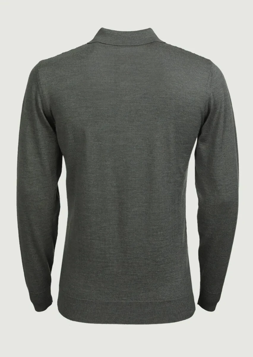 Khaki Knitwear Sweatshirt - 7