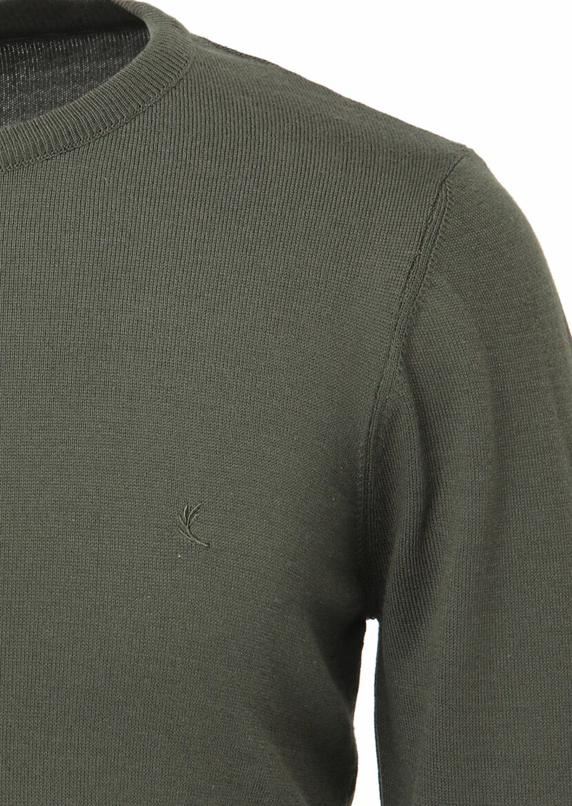 Khaki Knitwear Sweatshirt 