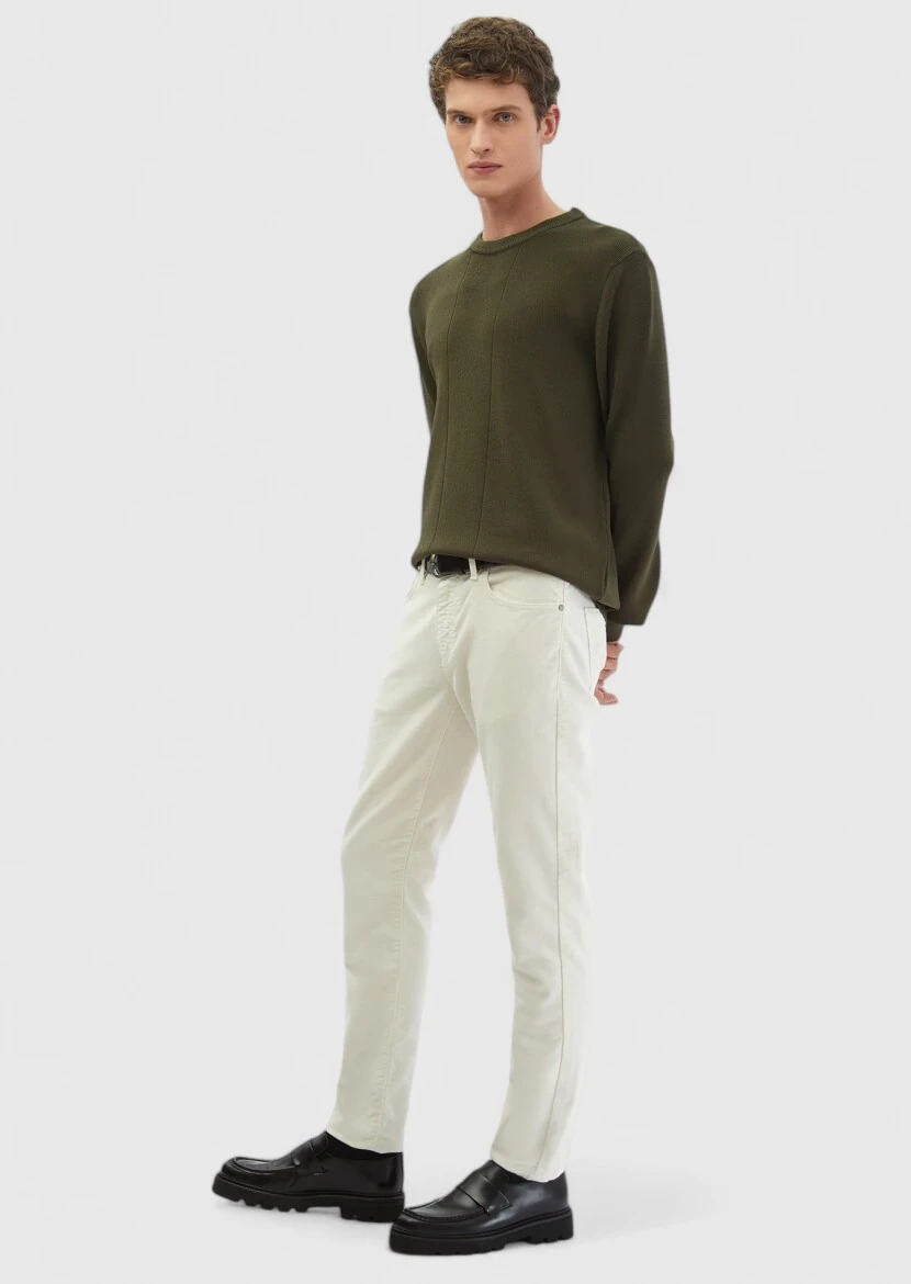 Khaki Knitwear Sweatshirt 