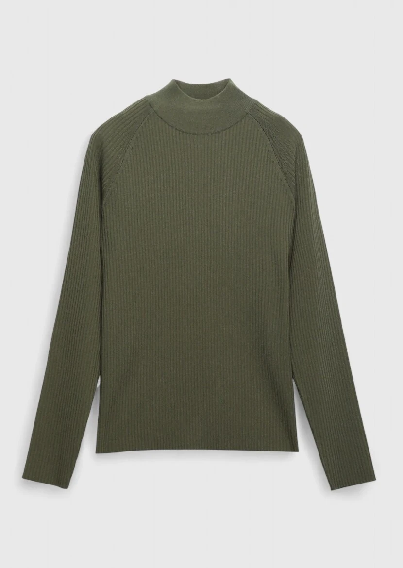 Khaki Knitwear Sweatshirt - 6