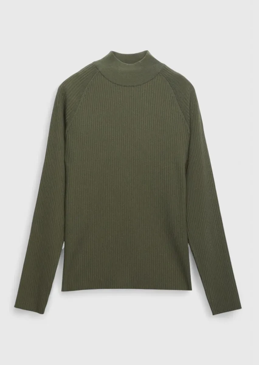 Khaki Knitwear Sweatshirt - 6